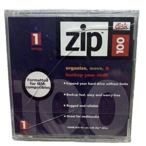 Iomega Zip 100 MB Disk IBM Formatted ZIP Disk (New)
